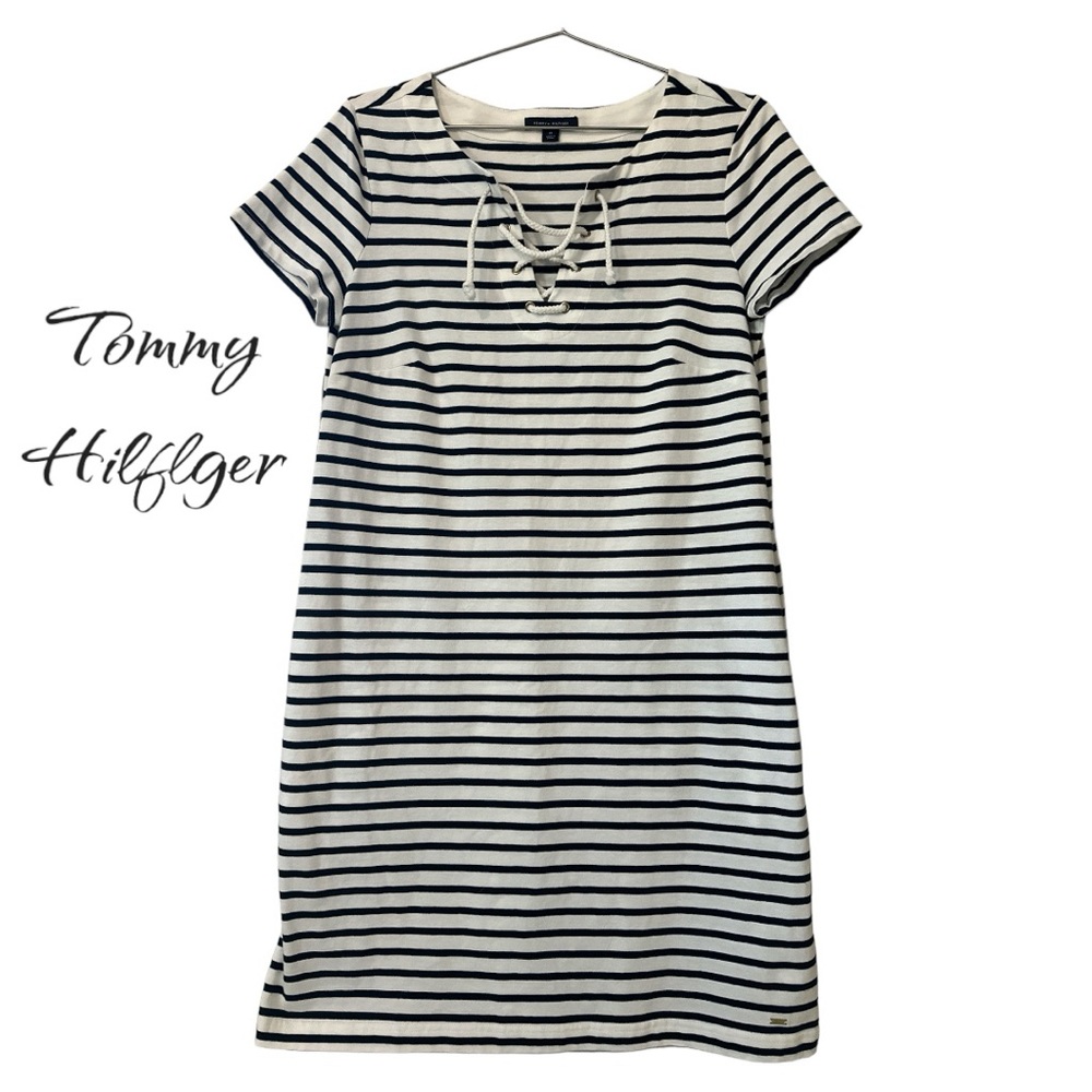 Tommy Hilfiger Navy & White Dress